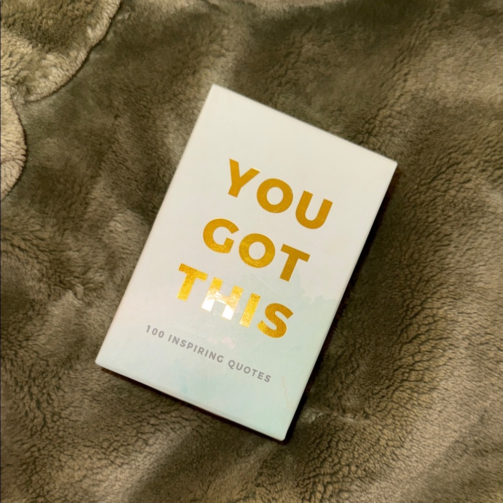 Inspirational Quote Cards with Gold Text